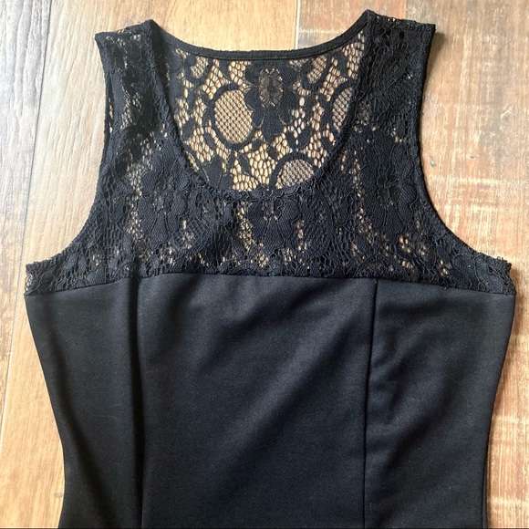 Wildchild Classic Black Mini dress with lace - Picture 2 of 4